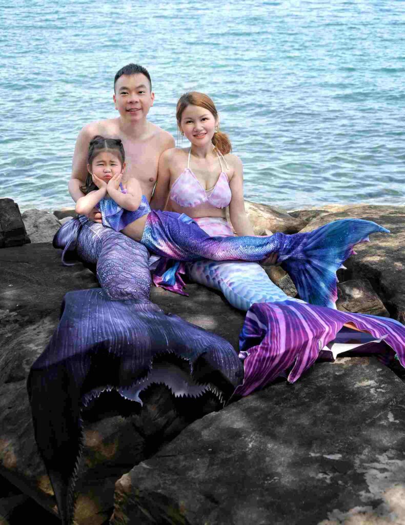 Family of new Mermaids join the Malaysia Mermaid Club