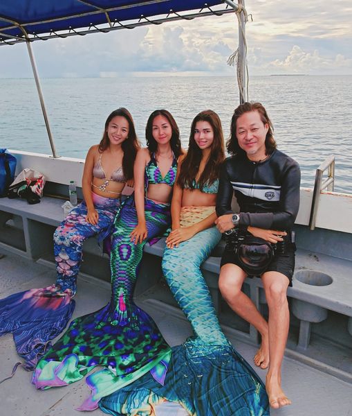 Underwater Filming of a PADI Mermaid Performance at Seaventures Dive Rig in Semporna